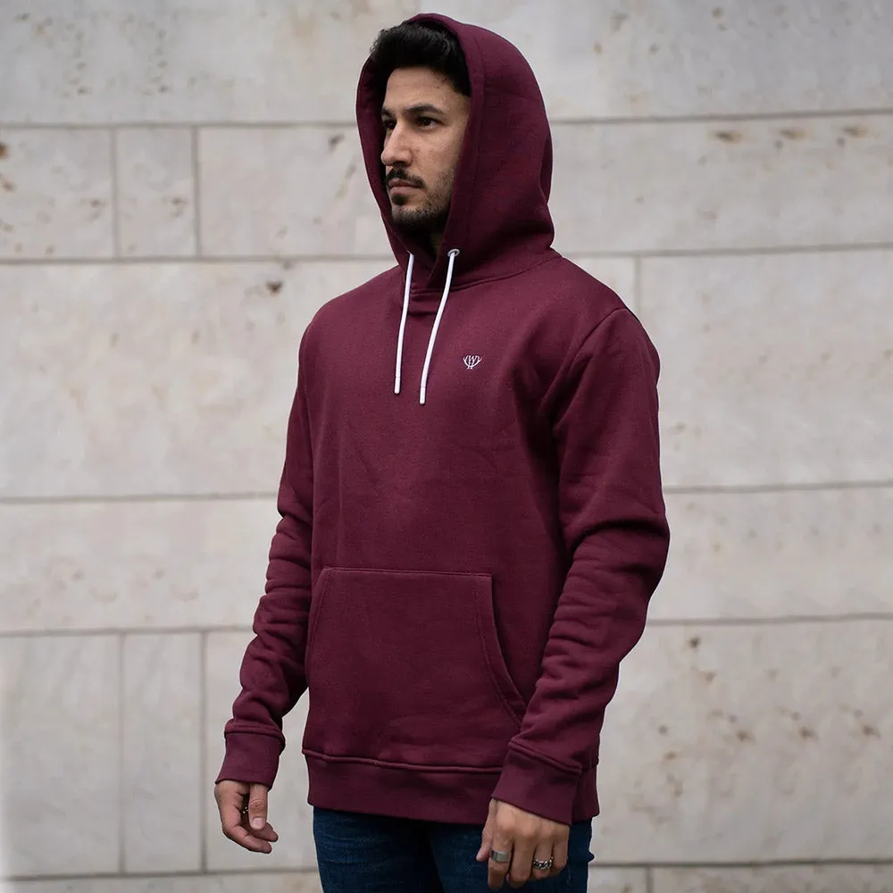 Walker & Hunt - Dark Burgundy Understated Hoodie