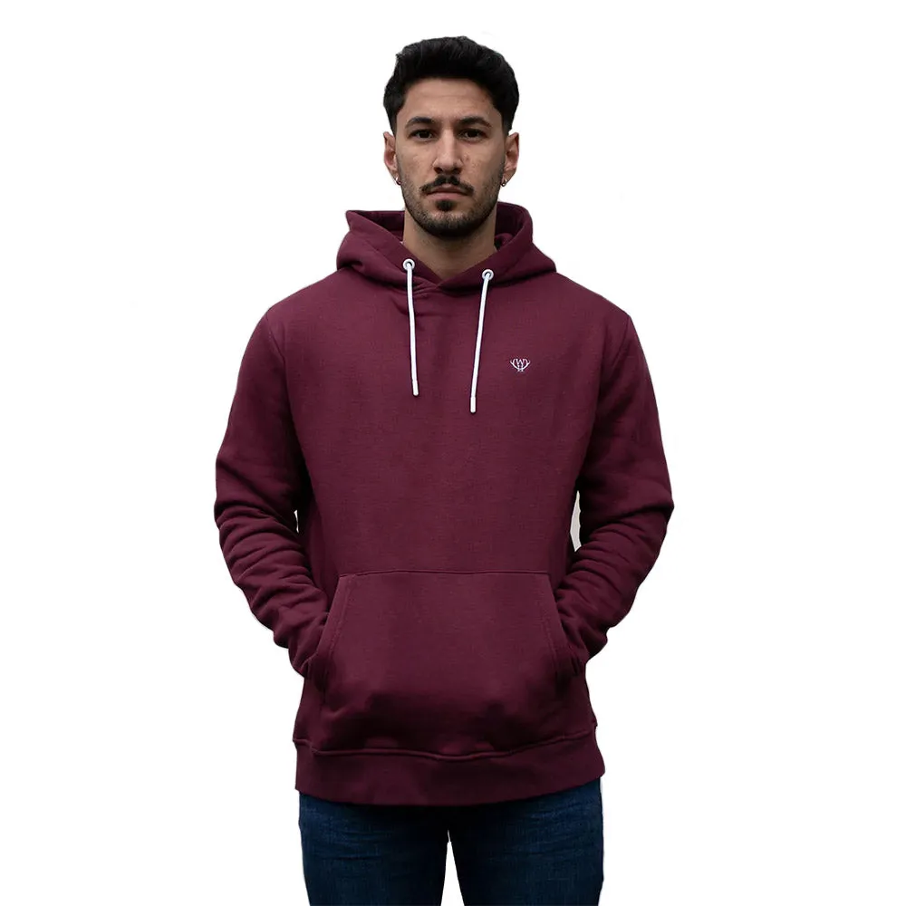 Walker & Hunt - Dark Burgundy Understated Hoodie